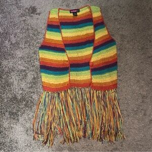 Rainbow Fringe Vest